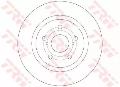 Диск тормозной задний TOYOTA AVENSIS (T27) DF6324 DF6324 TRW