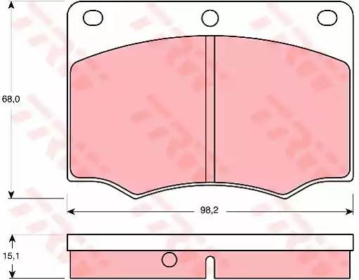 Колодки тормозные FORD Granada (77-) передние (4шт.) TRW GDB674 TRW