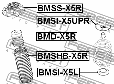 Проставка задн пружины нижняя BMW X5 E53 1999-2006, BMW 5 E39 1995-2003 BMSI-X5L BMSI-X5L FEBEST