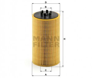 Фильтр масляный H=204,5 D=120 d=56 d1=14 RVI Midlum/Premium/Volvo FE/FL II HU1390X MANN FILTER