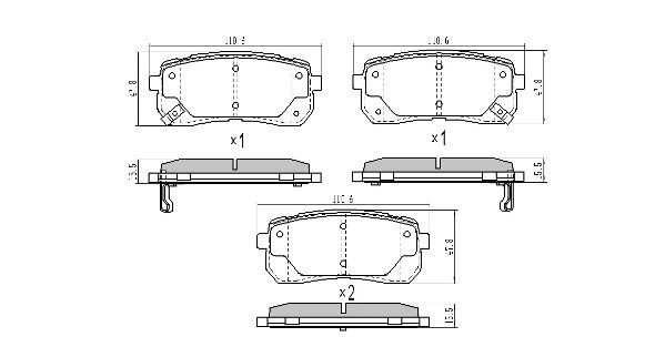 колодки дисковые задние!\ KIA Carnival 2.7i V6/2.9 CRDi 06> FBP1712 FREMAX