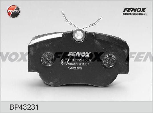 Колодки передние MB W201 1.8-2.0i-2.0D-2.5D 82-93, SAAB 9000 2,0 BP43231 BP43231 FENOX