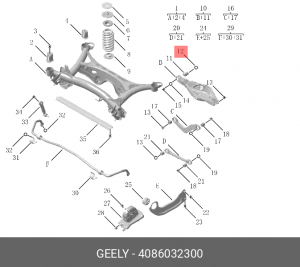 ГАЙКА 4086032300 4086032300 GEELY