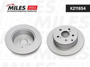 Диск тормозной (серия PRO с антикоррозионным покрытием) TOYOTA MARK/CHASER/CRESS K211654 MILES