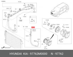 97762M0000 ТРУБКА КОНДИЦИОНЕРА 97762M0000 HYUNDAI KIA