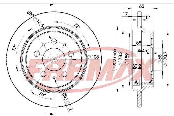 диск тормозной задний!\ Volvo S60/S80/V70 2.0-4.4/2.4D/2.5TDi 98> BD1674 FREMAX