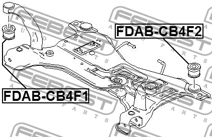 Сайлентблок подрамника передний FORD FOCUS II FDAB-CB4F1 FDAB-CB4F1 FEBEST