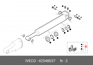 Р/К ЦИЛИНДРА ПОДЪЁМА КАБИНЫ 42548037 IVECO