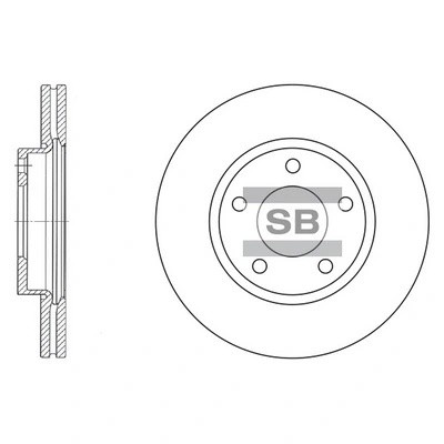 Диск тормозной MAZDA 3 1.4/1.6 03/MAZDA 5 15 1.8/2.0/2.0D 03 передний вент. SD44 SD4401 SANGSIN