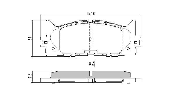 колодки дисковые передн.!\ Toyota Camry 06>, Lexus ES V 06> FBP1617 FREMAX