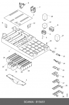 Ножевое контактное гнездо 815651 SCANIA