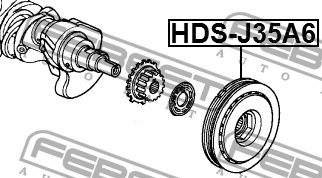 Шкив коленвала HONDA ACCORD CL# 2002-2008 HDS-J35A6 HDS-J35A6 FEBEST