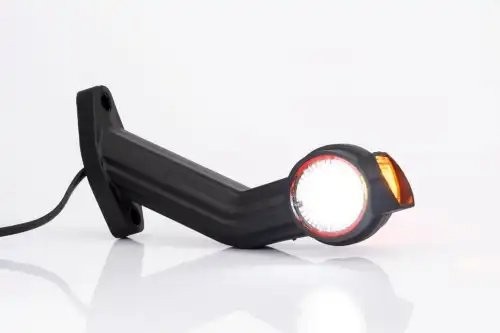 фонарь габаритный! прав. рожок LED, L=190мм, кр/ж/бел накл./изогн.с каб. 0.5м\Sc FT140FPLED FRISTOM