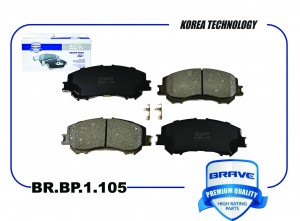 Колодка тормозная передняя BR.BP.1.105 D1060-4CA0A Nissan Qashqai J11 13-, X-Tra BR.BP.1.105 BRAVE