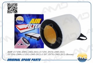 Фильтр воздушный BMW 3 V E90, E90N, 2004-2011, 3 V E91, E91N, 2005-2011, X1 E84, AMD.FA353 AMD