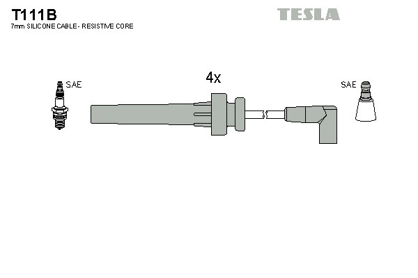 к-кт проводов!\ Chrysler Neon/Stratus/Voyager, Jeep Cherokee 2.0/2.4i 94-08 T111B TESLA