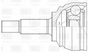 ШРУС для а/м Lada Largus, Renault Logan наружный (23x22 шлица) (КПП JH3) TRIALLI GO 289 TRIALLI