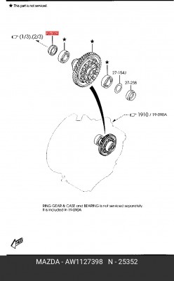 САЛЬНИК  AW1127398 AW11-27-398 MAZDA