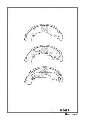 Колодки тормозные барабанные Mazda Demio 02- K3421 K3421 K3421 MK KASHIYAMA