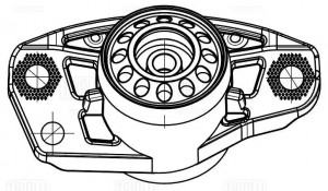 Опора амортизатора Skoda Octavia (04-)/VW Tiguan (08-)/Passat (05-) (задн.) (SA  SA 1862 TRIALLI