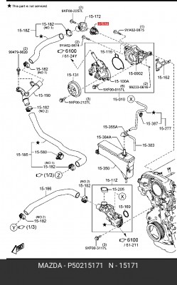 P502-15-171 Деталь P50215171 MAZDA