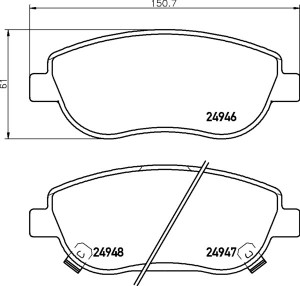 Колодки тормозные TOYOTA Avensis (08-) передние (4шт.) MINTEX MDB3052 MINTEX
