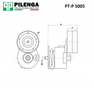 Натяжитель ремня приводного в сборе RENAULT Kaptur  (2016- ) PT-P5005 PTP5005 PILENGA