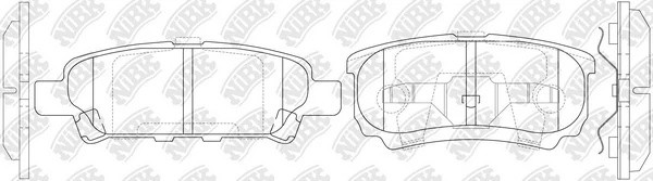 Колодки тормозные задние MITSUBISHI LANCER IX 03OUTLANDER 0308 PN3502 PN3502 NIBK