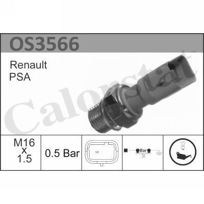 датчик давления масла! 0.5 Bar\ Peugeot 406 1.6-2.0/T <99/Boxer 1.9DT 94> OS3566 VERNET