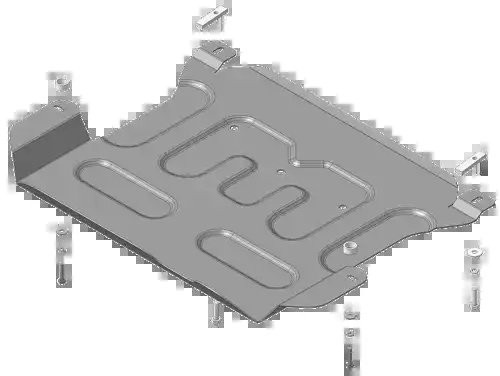 Усиленная защита картера двигателя, КПП (2 мм, сталь) для Hyundai Tucson 2021-,  70903 MOTODOR