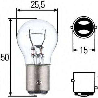 Лампа накаливания 24V P21/5W (BAY15D) HELLA 8GD002078-241 HELLA