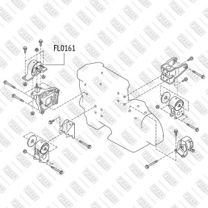 подушка ДВС!\ Nissan Murano 02> FL0161 FIXAR