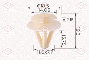 Клипса автомобильная [упаковка 10 штук] TJB1542 TJB1542 TATSUMI