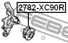 Ступица 2782-XC90R 2782-XC90R FEBEST