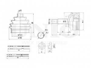 ШРУС внешний CVJ-20043 UNIO
