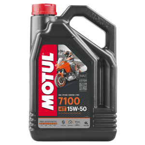 Масло моторное для 4-х тактных двигателей MOTUL 7100 ESTER 4T 15W50 синт.4л 104299 MOTUL