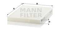 Фильтр салонный CU2620 CU2620 MANN FILTER