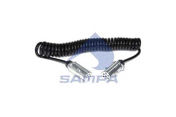 кабель спиральный! 7/6 полюс.,Type S,с 2 штекерами (пласт цельн.),24V,Lmax=4500  095.138 SAMPA