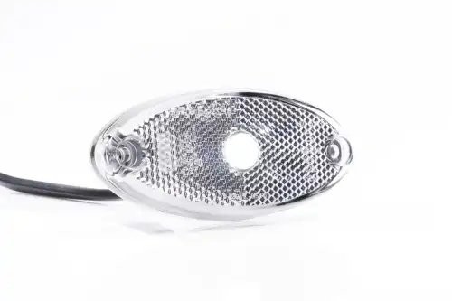 фонарь габаритный! белый LED 12-36V овальный 102.4x45.2 с кабелем 0.5м\ FT061BLED FRISTOM