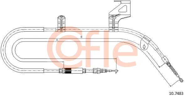 трос ручника п.\ VW Passat all 96> 92107483 COFLE