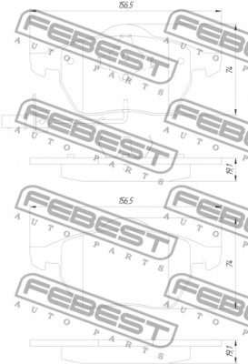 КОЛОДКИ ТОРМОЗНЫЕ ПЕРЕДНИЕ 2301-9BF 2301-9BF FEBEST