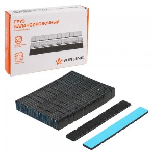Груз балансировочный самоклеящийся стальной 4*5гр/4*10гр, 50 шт., черный (ATRK18 ATRK188 AIRLINE