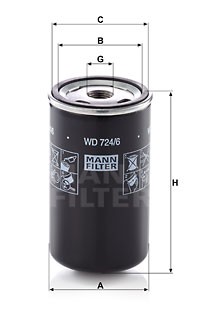 Фильтр гидравлический 3/4" - 16 UNF WD 724-6 MANN FILTER