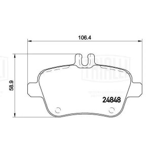 Колодки торм. Mercedes A (W176) (12-)/B (W246) (13-) диск. зад. (PF 4067) PF 4067 TRIALLI