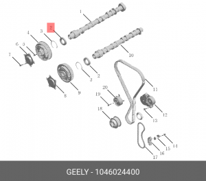 Сальник распредвала GEELY Coolray передний OE 1046024400 GEELY