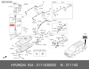 ПОДШИПНИК HYUNDAI/KIA 31114-38000 3111438000 MOBIS