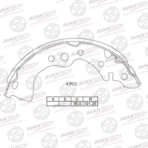 Колодки тормозные барабанные AVANTECH AVS0211 AVANTECH