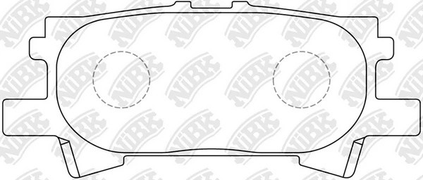 Колодки тормозные LEXUS RX300 (03-) задние (4шт.) NIBK PN1498 NIBK