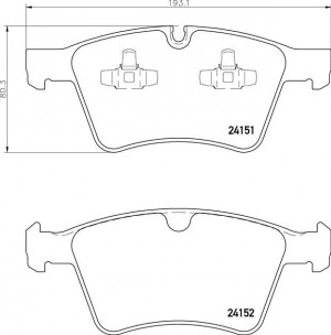 Колодки тормозные MERCEDES ML (W164) (05-11) передние (4шт.) BREMBO P50115 BREMBO
