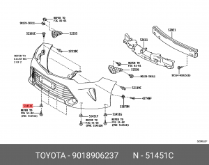 клипса!\ Toyota Crown/Avensis 90189-06237 TOYOTA